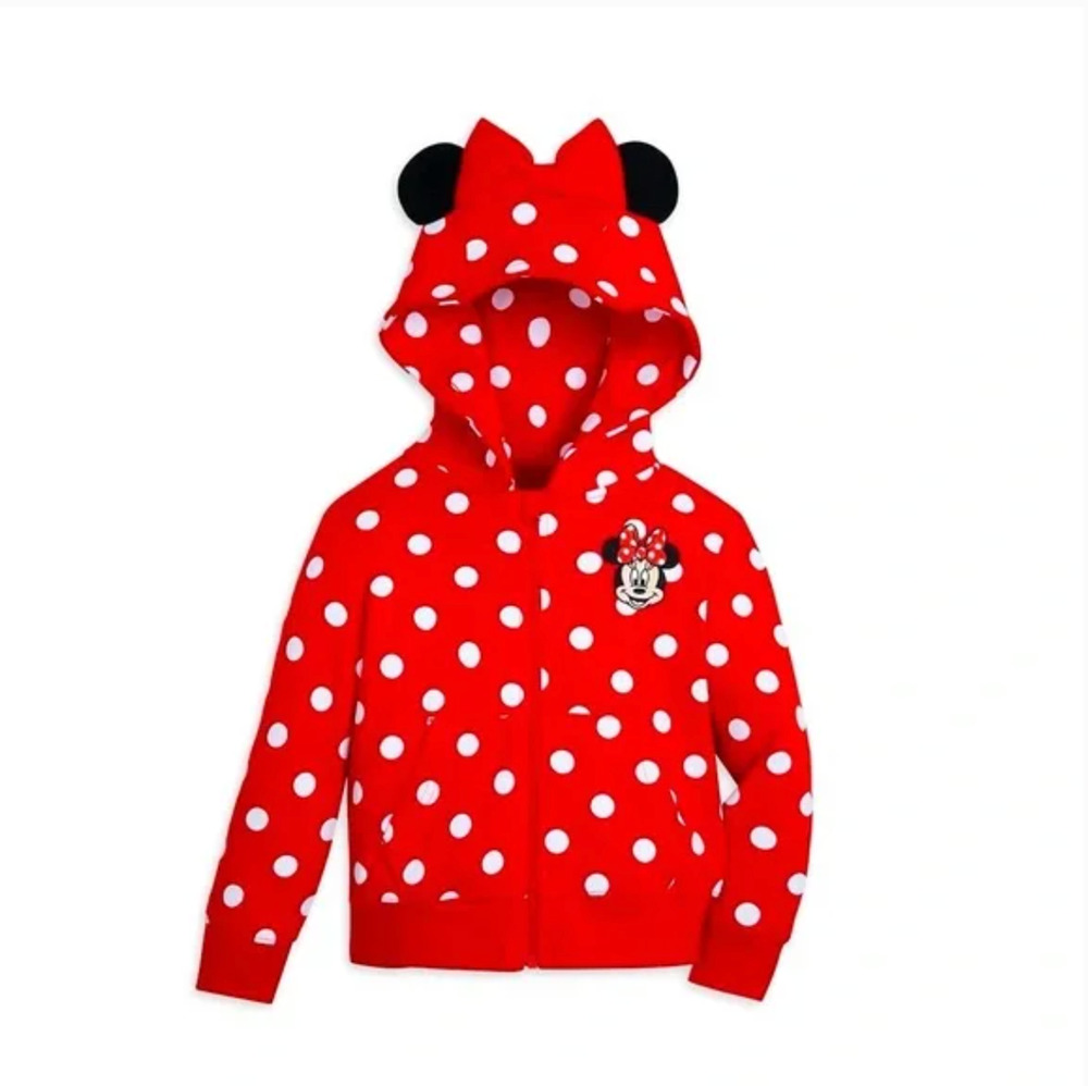 Disney Store Minnie Mouse Zip Hoodie Size 4 for Kids